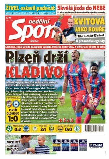 Obálka e-magazínu Nedělní Sport 7.3.2021