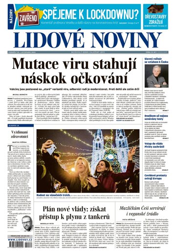 Obálka e-magazínu Lidové noviny 22.11.2021