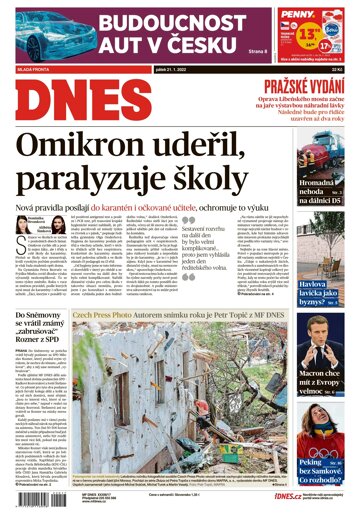 Obálka e-magazínu MF Dnes 21.1.2022