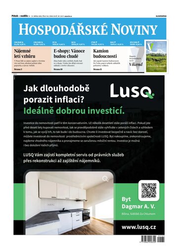 Obálka e-magazínu Hospodářské noviny 161 - 19.8.2022