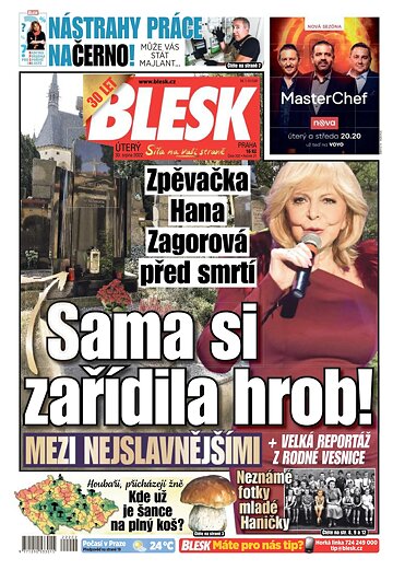 Obálka e-magazínu Blesk 30.8.2022