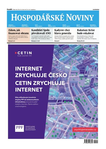 Obálka e-magazínu Hospodářské noviny 191 - 3.10.2022