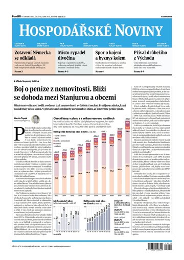 Obálka e-magazínu Hospodářské noviny 135 - 17.7.2023