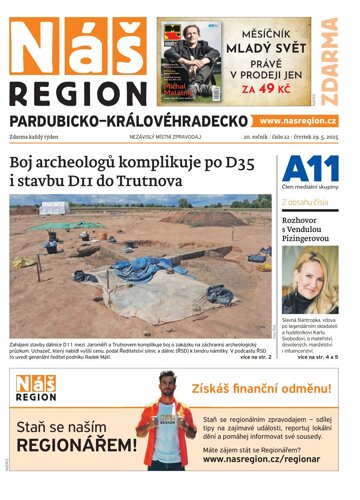 Obálka e-magazínu Náš Region - Pardubicko/Královéhradecko 22/2025