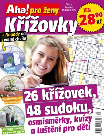 Obálka e-magazínu Aha! pro ženy křížovky 3/2026