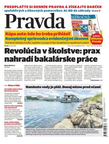 Obálka e-magazínu Pravda 22. 7. 2026