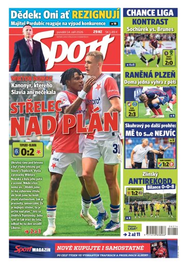 Obálka e-magazínu Sport 14.9.2026
