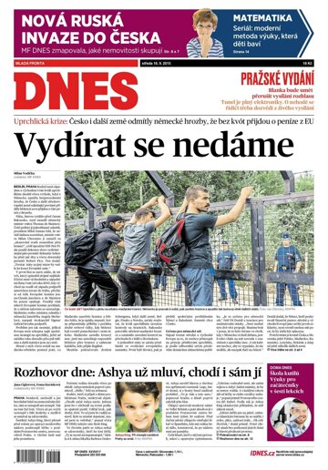 Obálka e-magazínu MF Dnes 16.9.2015