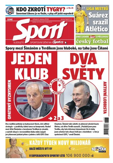 Obálka e-magazínu Sport 6.4.2016
