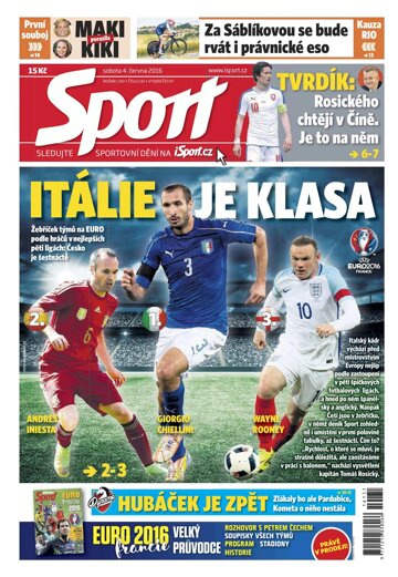 Obálka e-magazínu Sport 4.6.2016
