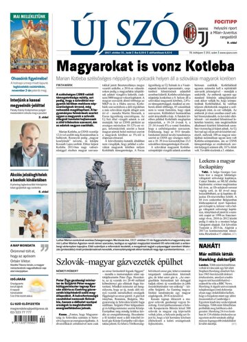 Obálka e-magazínu Új Szó 31.10.2017