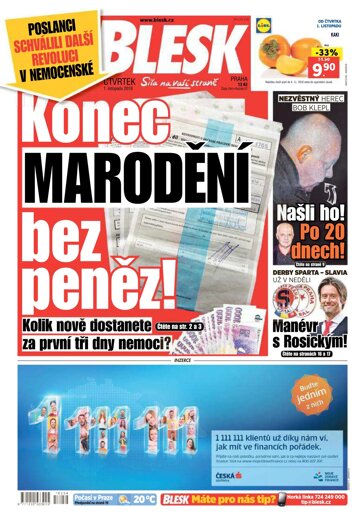 Obálka e-magazínu Blesk 1.11.2018