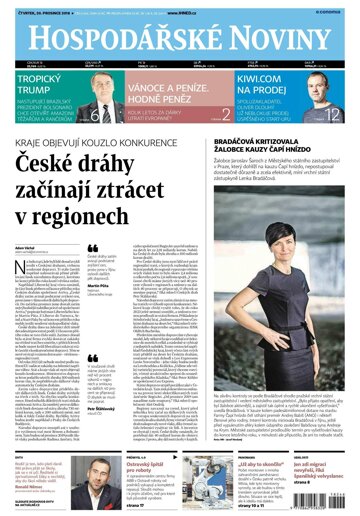 Obálka e-magazínu Hospodářské noviny 246 - 20.12.2018