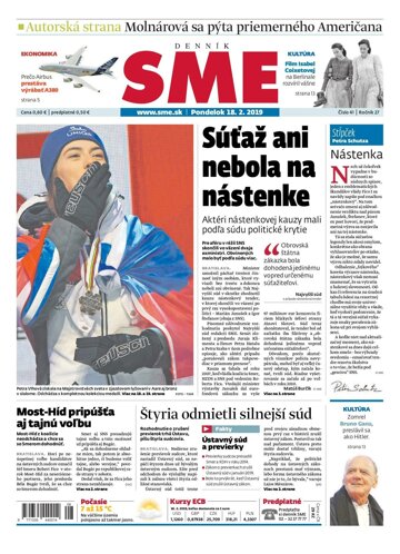 Obálka e-magazínu SME 18.2.2019