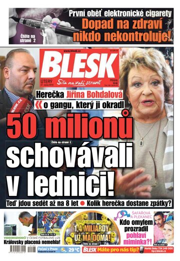 Obálka e-magazínu Blesk 27.8.2019