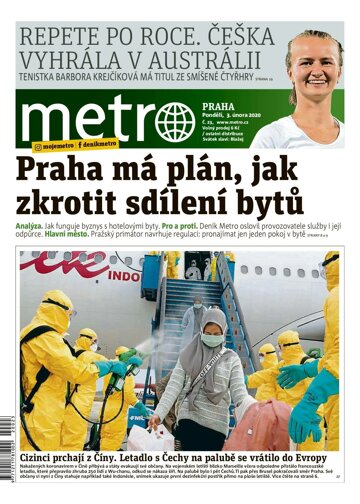 Obálka e-magazínu deník METRO 3.2.2020