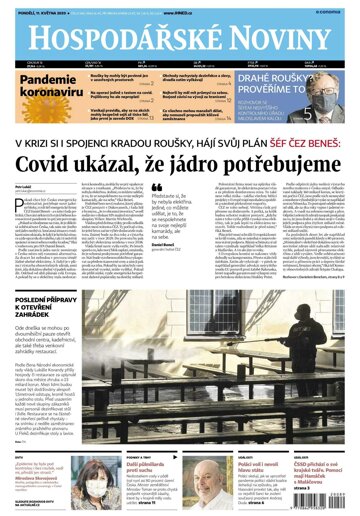 Obálka e-magazínu Hospodářské noviny 089 - 11.5.2020