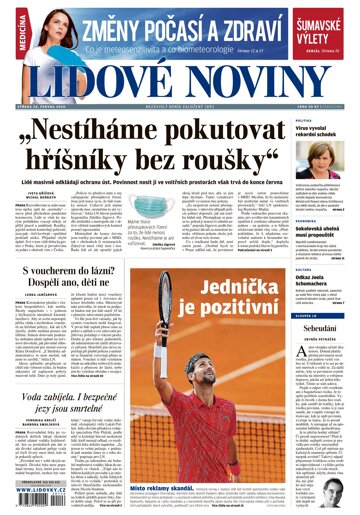 Obálka e-magazínu Lidové noviny 24.6.2020