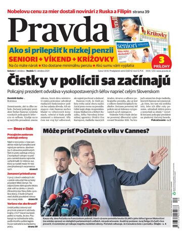 Obálka e-magazínu Pravda 9. 10. 2021