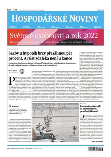 Obálka e-magazínu Hospodářské noviny 005 - 7.1.2022