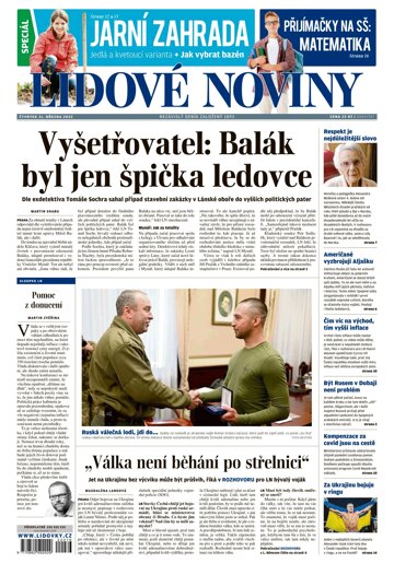 Obálka e-magazínu Lidové noviny 31.3.2022