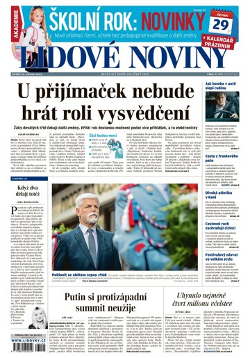 Obálka e-magazínu Lidové noviny 22.8.2023