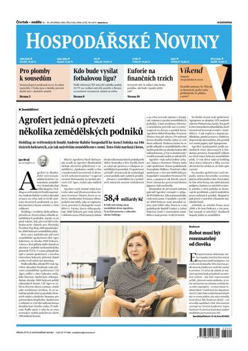 Obálka e-magazínu Hospodářské noviny 222 - 16.11.2023
