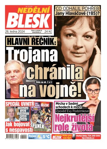 Obálka e-magazínu Nedělní Blesk 28.1.2024