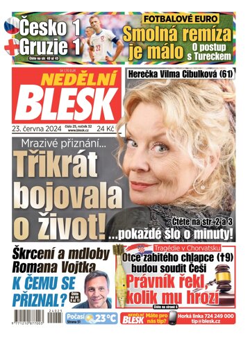 Obálka e-magazínu Nedělní Blesk 23.6.2024