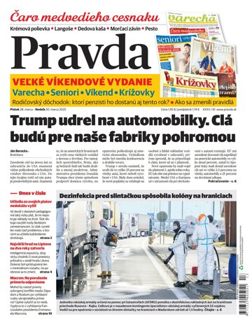 Obálka e-magazínu Pravda 28. 3. 2025