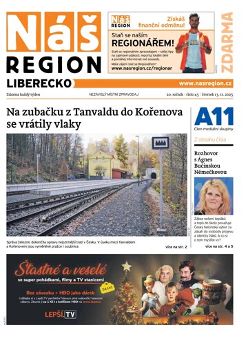 Obálka e-magazínu Náš Region - Liberecko 45/2025