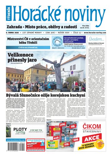 Obálka e-magazínu Horácké Noviny 15/2026