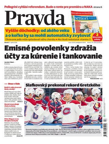 Obálka e-magazínu Pravda 21. 4. 2026