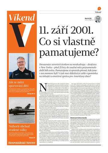 Obálka e-magazínu Hospodářské noviny - příloha Víkend 171 - 4.9.2026 Víkend