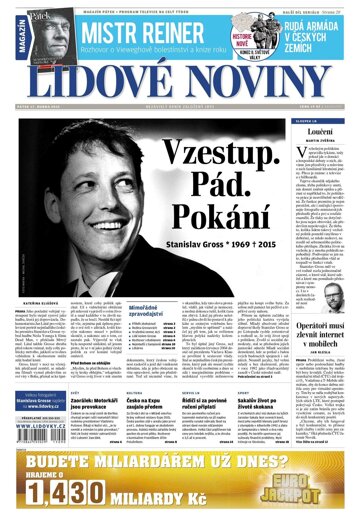 Obálka e-magazínu Lidové noviny 17.4.2015