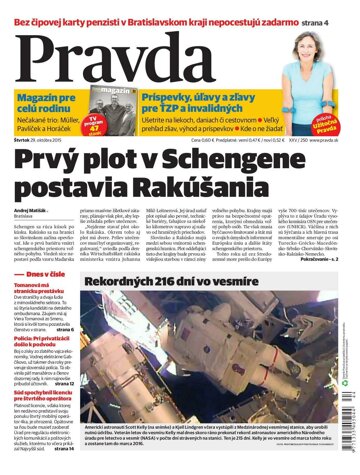 Obálka e-magazínu Pravda 29.10.2015