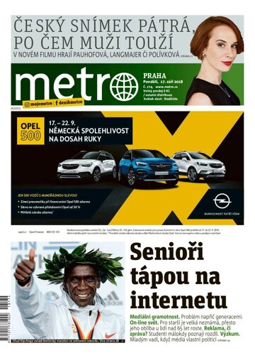 Obálka e-magazínu deník METRO 17.9.2018