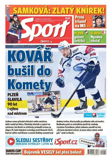 Obálka e-magazínu Sport 2.2.2019