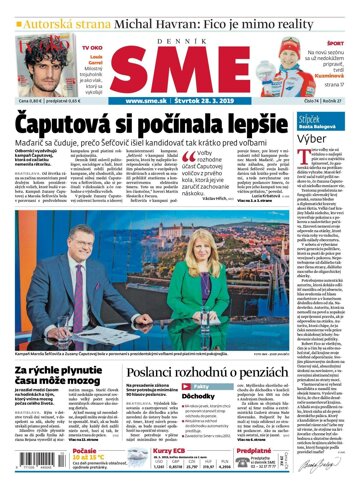 Obálka e-magazínu SME 28.3.2019
