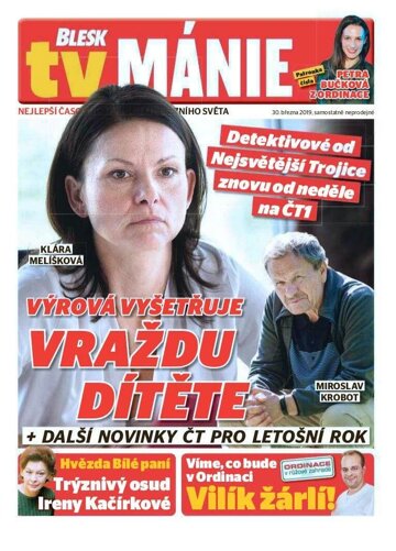 Obálka e-magazínu Blesk Tv manie 30.3.2019