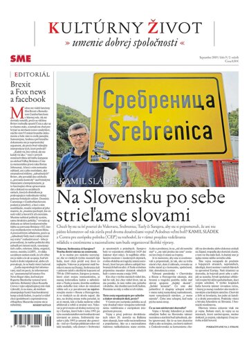 Obálka e-magazínu SME KULTÚRNY ŽIVOT 20/9/2019