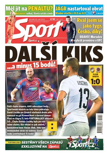 Obálka e-magazínu Sport 30.9.2019