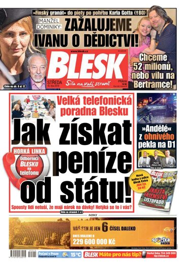 Obálka e-magazínu Blesk 16.10.2019