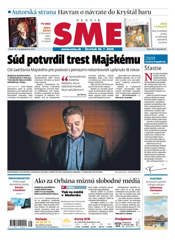 Obálka e-magazínu SME 30.7.2020