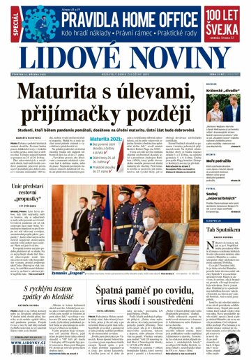 Obálka e-magazínu Lidové noviny 11.3.2021