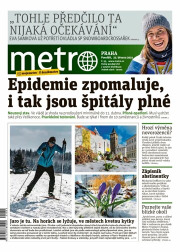 Obálka e-magazínu deník METRO 22.3.2021