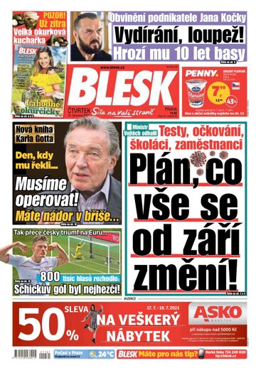 Obálka e-magazínu Blesk 15.7.2021