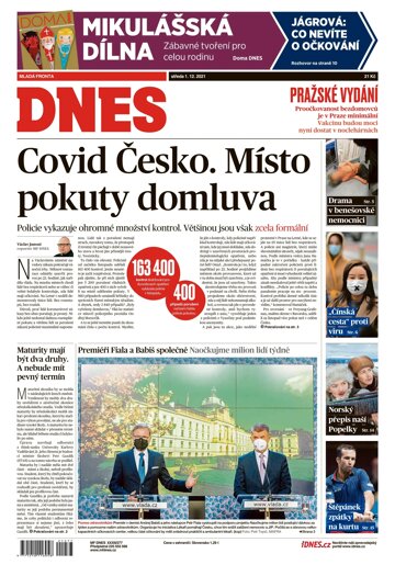 Obálka e-magazínu MF Dnes 1.12.2021
