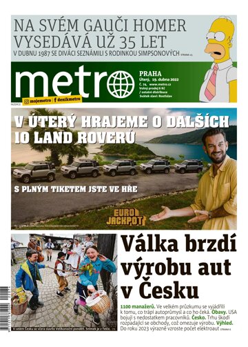 Obálka e-magazínu deník METRO 19.4.2022