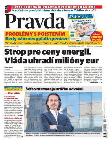 Obálka e-magazínu Pravda 25. 10. 2022